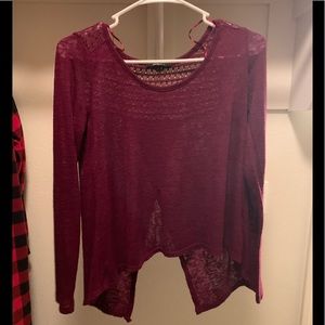 Burgundy top